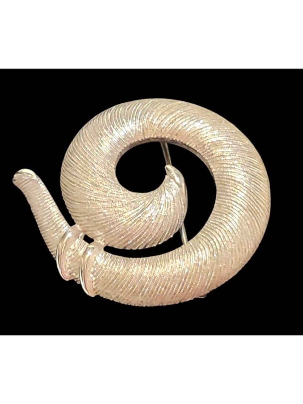 Vintage Monet Swirled Textured Silver-Tone Brooch Art Deco-Inspired Classic MCM